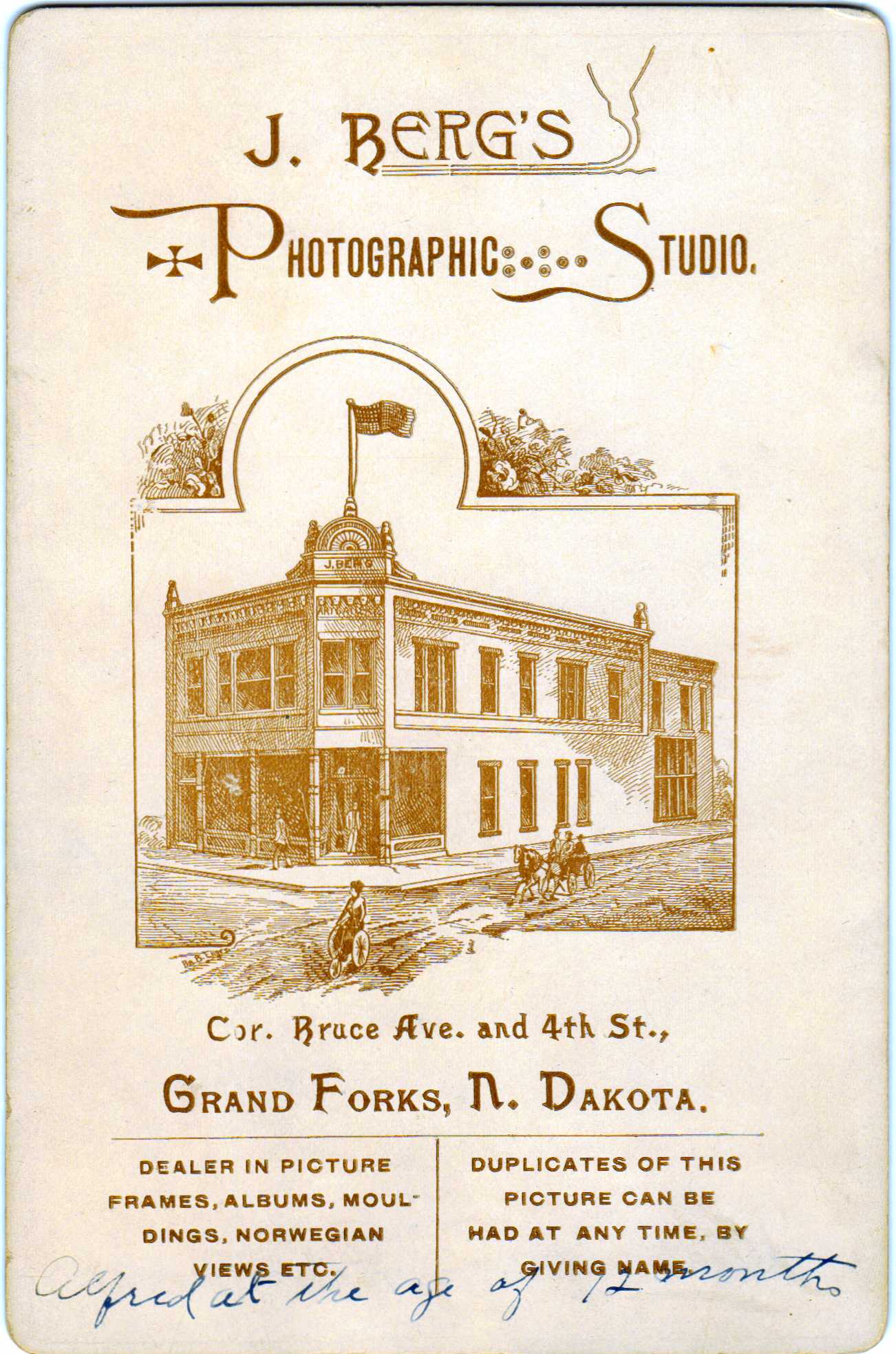 Photo 2 of Alfred Joseph Brooks at 12 months North Dakota circa 1892